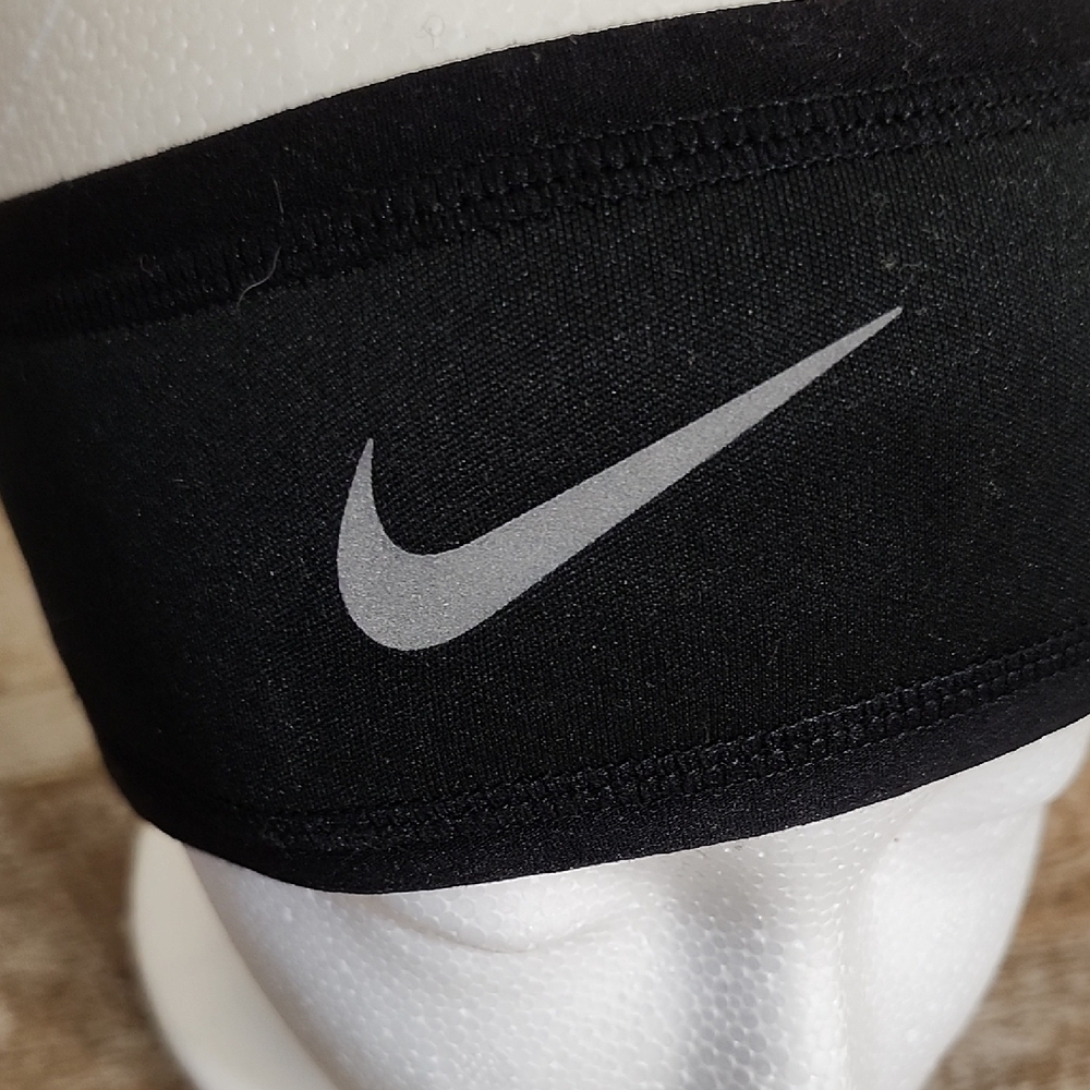 Nike Black Headband with White Logo - Picture 2 of 7
